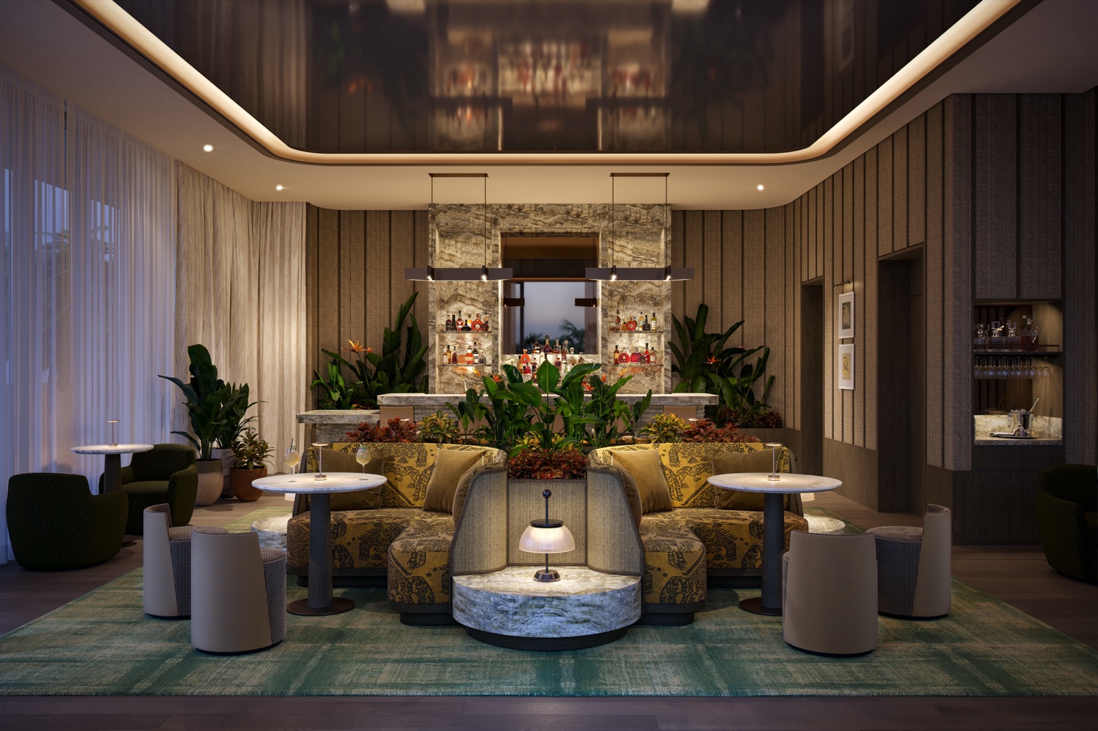 FiftyThree Speakeasy at The Perigon — stylish cocktail lounge for residents and their guests.